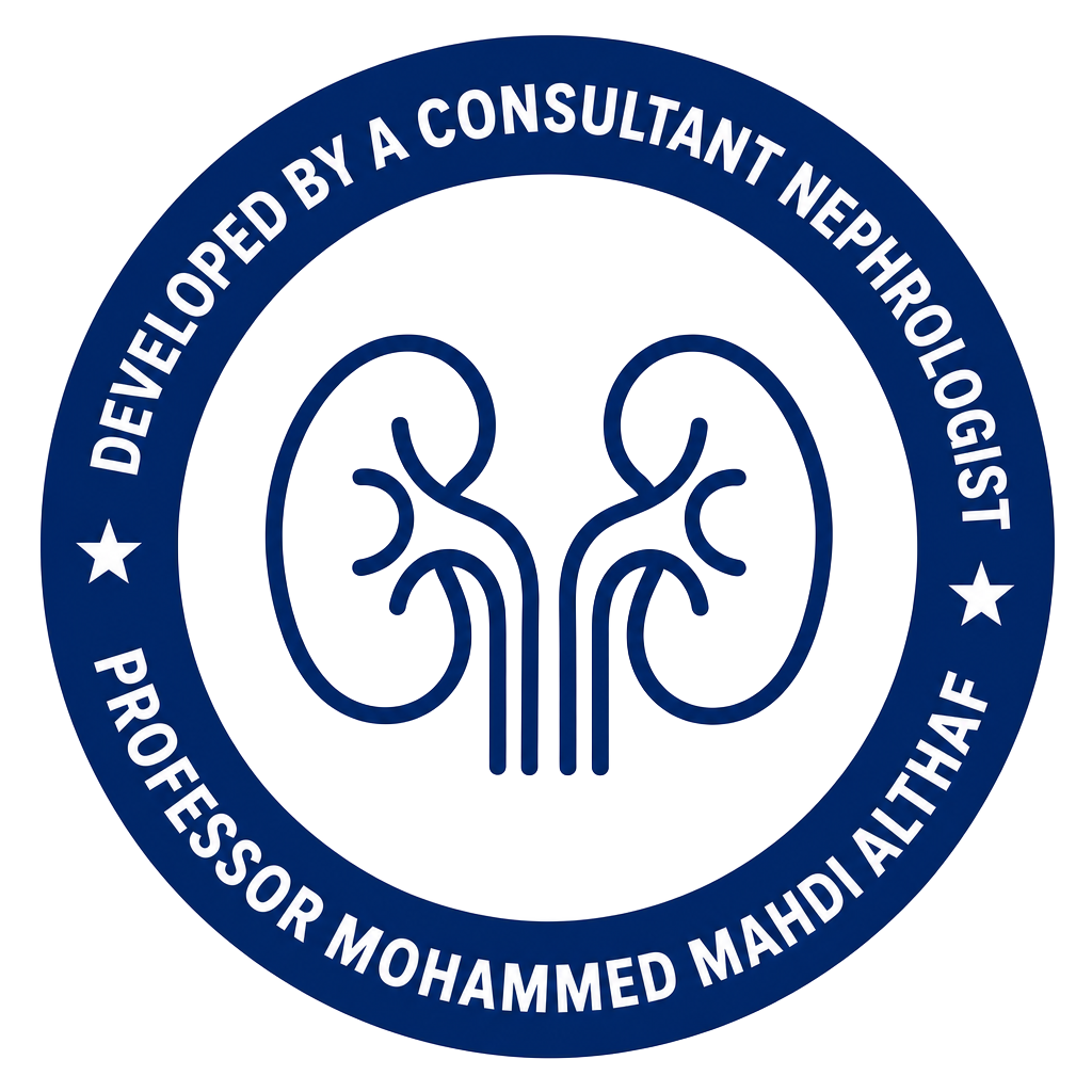 Developed by Consultant Nephrologist Professor Mohammed Mahdi Althaf